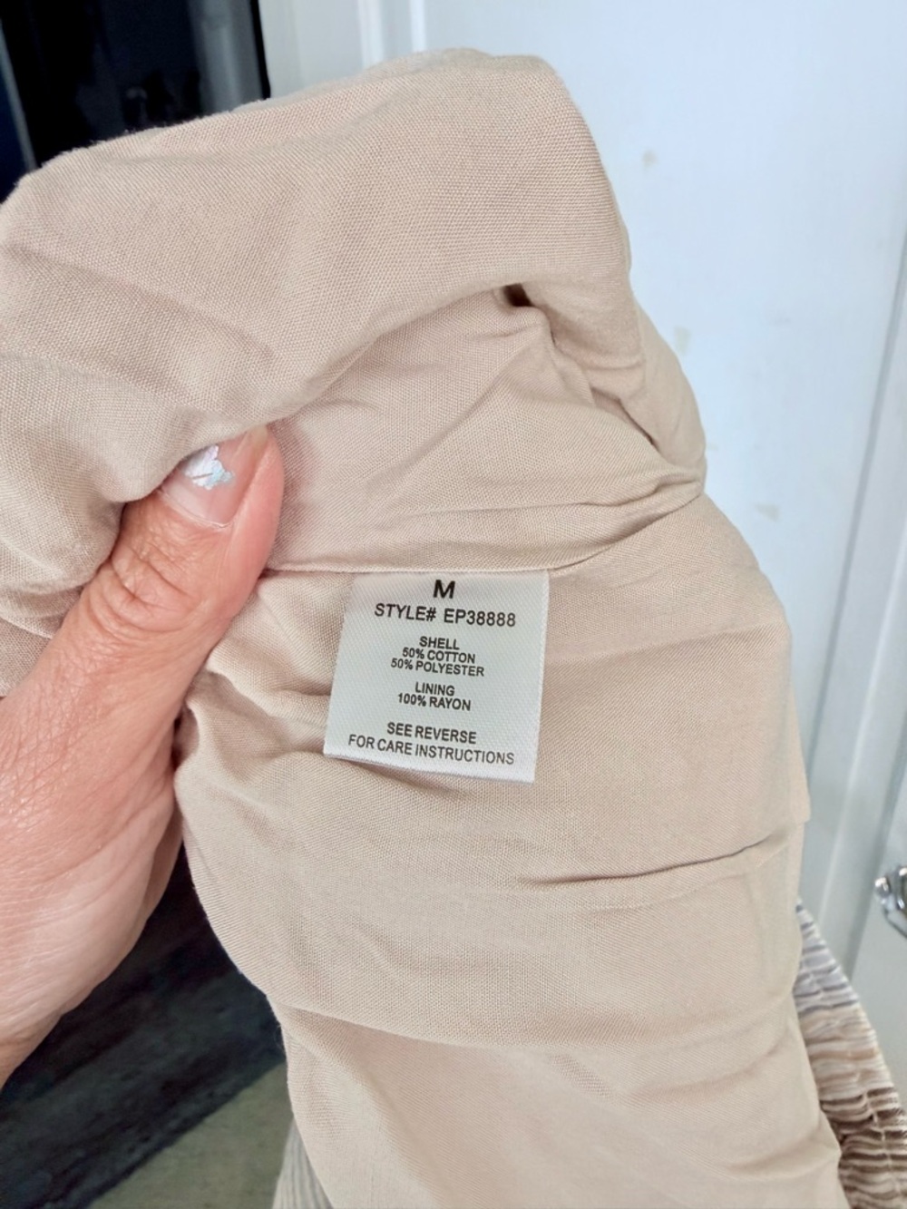 ⚜️Light Stripe Wide-Leg Cargo Pants - Neutral Stripe - Picture 7 of 7